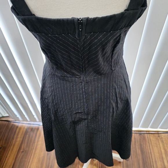 🆑️ Ruby Rox Pin Striped Dress | Black Red Rose Detail Prom 13 - Picture 8 of 16